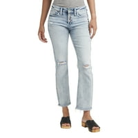 Silver Jeans Co. Ženske Suki farmerke sa ravnim Krojem srednjeg rasta, veličine struka 24-36
