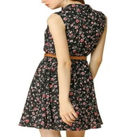 Jedinstvena ponuda ženska mini haljina sa remenom bez podstava iznad koljena bez rukava