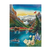 Židobrana likovna umjetnost 'Alpine Lake Sunrise' Canvas Art by Harriet Peck Taylor