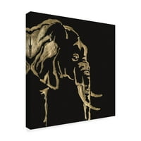 Zaštitni znak likovne umjetnosti 'pozlaćeni Slon na Crnom' platnena Umjetnost Chrisa Paschkea