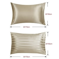 Unique Bargains 2-par standardne veličine satenskih jastučnica pokriva Taupe