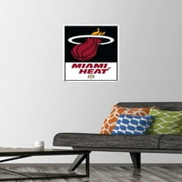 Miami Heat - Logo Zidni poster sa pućimpinima, 14.725 22.375