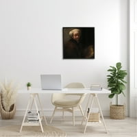 Stupell Industries autoportret kao Apostol Paul klasična Rembrandtova slika slika crno uokvirena Umjetnost