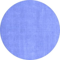 Ahgly Company Zatvoreni Okrugli Orijentalni Plavi Moderni Tepisi Za Pranje U Mašini, 5 ' Okrugli
