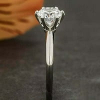 2. CT vjenčani prsten, zaručnički prsten od Moissanite 18k bijelog zlata, okrugli Moissanite prsten, Dijamantska