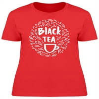 Crni čaj Doodles T-Shirt žene-slika Shutterstock, ženski x-veliki