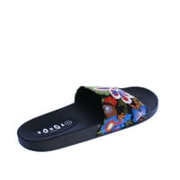 Panda Kirk - cvjetna slajd sandala u crnoj boji