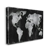 Stupell Weather World Map World Travel & Mjesta Palika Galerija Omotana platna Print Wall Art