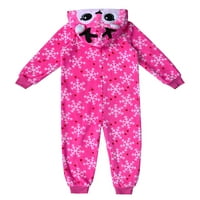 Odjeća Za Malu Djecu Djevojke Jeleni Poli Runo Kapuljača Bez Nogu Spavač Pidžama