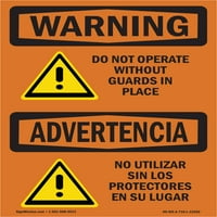 Znak upozorenja - ne rade bez čuvara dvojezično