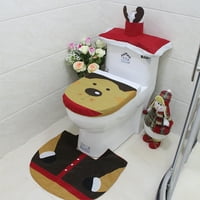 Božićni materijal Toaletni ukras Božićni toalet Dekoracija kupaonice, sretan santa toaletni sjedalica