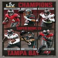 Tampa Bay Buccaneers - komemorativni zidni Poster Super Bowl lv Šampiona, 14.725 22.375