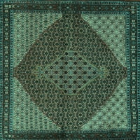Ahgly Company Zatvoreni Pravougaonik Perzijski Tirkizno Plavi Tradicionalni Tepisi, 8' 10'