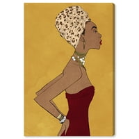 Wynwood Studio Canvas Prowess Queen Moda i Glam Portreti Zidna umjetnost Platno Ispis žuti senf 16x24
