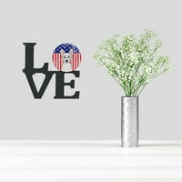 Carolines blaga BB2156Walv Američka zastava i Westie Metal Wall Artwork Love, 12x12, višebojni