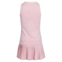 Mala gospođica teniska djevojka V-izrez Pleat teniska haljina ružičasta
