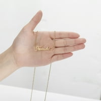 Vakki Name Prilagođeno ogrlica Ogrlica u obliku srca u obliku personalizirana ogrlica od nehrđajućeg čelika