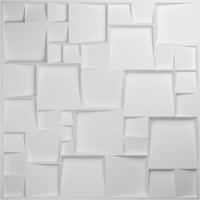 Ekena Millwork 5 8 W 5 8 H moderni kvadratni EnduraWall dekorativni 3d zidni Panel, bijeli
