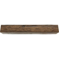 Ekena Millwork 6W 12 H 18'L 3-Sided Riverwood Endurathane Fau drvena stropna greda, Premium stara