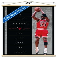 Michael Jordan - Srčani zidni poster sa drvenim magnetskim okvirom, 22.375 34