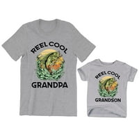 Reel Cool djedova Muška majica smiješna riba grafički Tee kolut Cool unuk za djecu majica za malu djecu