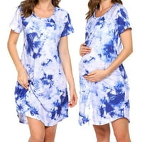 Zeceouar matični haljina za žene Photoshoot Plus size Ljetna haljina klizni haljina kratkih rukava materinstva Tank haljina za njegu dojenje za trudnice