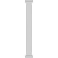 Ekena Millwork 12 W 10'H Premium kvadratni ne-Konusni glatki PVC Endura-komplet za omotavanje stubova, Toskanski kapital i baza