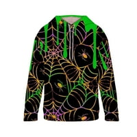 Holloyiver Muška novost Halloween 3D realistična pulover Fleece Hoodie Dugi rukav Ležerna dukserica od