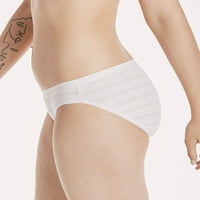 Hanes Ultimate ženski bikini donje rublje, udobnost Fle Fit, bijeli svijetli bijeli mekani taupe 8