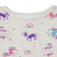 Garanimals Baby Girls' unicorns & Rainbows Print kratka rukav T-Shirt, veličine 0 3M-24M