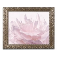 Zaštitni znak likovne umjetnosti 'Pink peony latice III' platno Art Cora Niele, zlato Ornate Frame