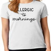 Grafička Amerika smiješna alergična na jutra ženska grafička majica