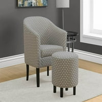 Stolica - postavljena tamno siva geometrijska tkanina