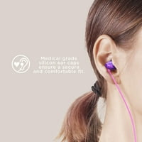 Sunrise ljubičaste slušalice u ušima sa MIC - SoCL100PP