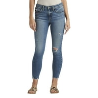 Silver Jeans Co. Ženske najtraženije uske farmerke srednjeg rasta, veličine struka 24-36
