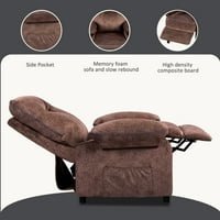 Vanbow.Recliner stolica sa toplinskim ergonomskim ležaljkama za dnevni boravak sa bočnim džepom