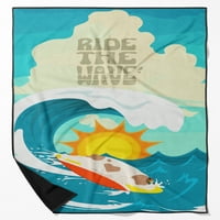 Surfer Pas Standard White Pudle Premium ručnik za plažu