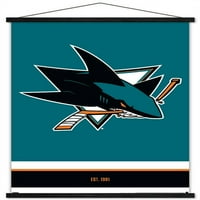 San Jose Sharks - Logo Zidni poster sa magnetnim okvirom, 22.375 34
