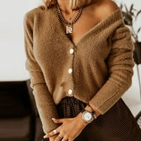 Elegantna jakna za žene QWANG postiže ženski jednobojni džemper bez napora, savršen za jesen i zimu