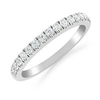cttw 14k okrugli dijamant od bijelog zlata Micro-Pave vjenčani prsten za vjenčanje