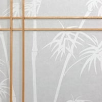 Orijentalni namještaj FT visoki dvostruki križni bambusov drveni Shoji ekran, ploča, prirodne boje