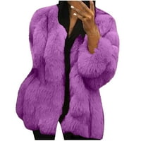 Ženski luksuzni krzneni kaputi zima plus veličina topla mekana plišana fleece sherpa jakna za večernje zabavu