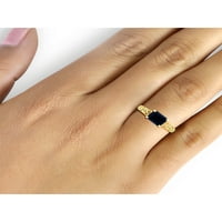 JewelersClub Sapphire Prsten Birthstone Nakit-2. Carat Sapphire 14k pozlaćeni srebrni prsten Nakit-prstenovi od dragog kamenja sa hipoalergenom 14k pozlaćenom srebrnom trakom