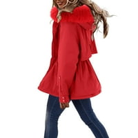 Žene Plus Size dnevni zimski kaput ovratnik na reveru Dugi rukav jakna Vintage debela jakna Jakna topla