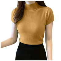 labakihah ženske majice Ženska Moda Ljeto casual o-izrez čvrsta kratka rukava t-shirt bluza vrhovi žuta