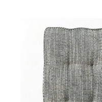Sevilja klasika Tweed Sklopivi tufted ostava Otoman, tkani sivi