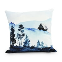 Jednostavno tratinčica, 18 18 preko brda plavi praznični Print dekorativni jastuk za bacanje na otvorenom