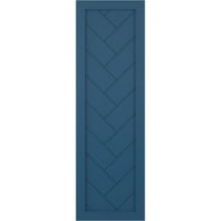 Ekena Millwork 12 W 61 H True Fit PVC jednoslojni kokoši modernog stila fiksne kapke, boravak plava