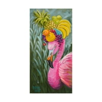 Zaštitni znak likovne umjetnosti 'Flamingo sa korpama za voće' platnena Umjetnost Stephanie Aguila