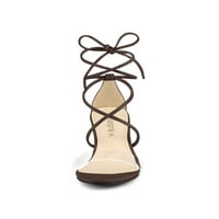 Allegra K ženske sandale Chunky potpetice čipke čipke udružene sandale